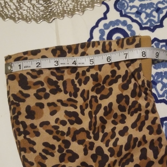 Thigh High Leopard Print Boots - Picture 5 of 7